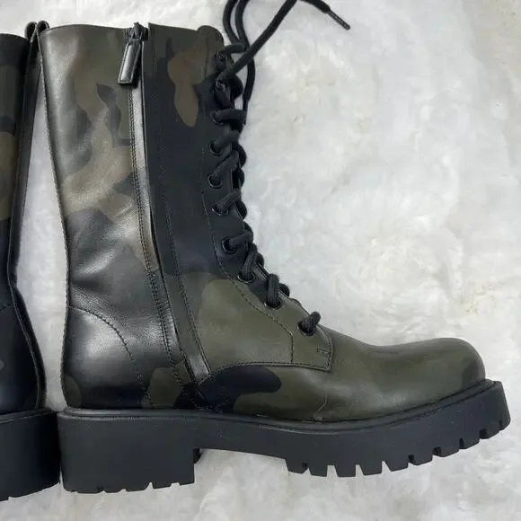 MICHAEL KORS-Military Boots/Calf High-Made in Italy-Worn 1x-No Box - Picture 11 of 16